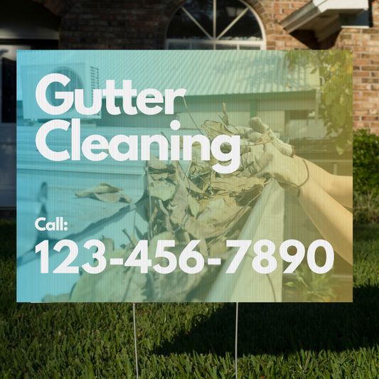 Customize Me: Gutter Cleaning - Personalized Horizontal Yard Sign