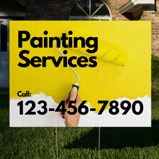 Customize Me: Painting Services - Personalized Horizontal Yard Sign