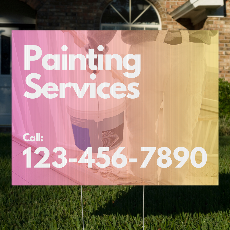 Customize Me: Painting Services 2 - Personalized Horizontal Yard Sign