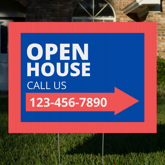 Customize Me: Open House - Personalized Horizontal Yard Sign