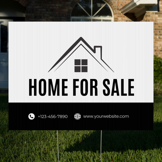 Customize Me: House For Sale - Personalized Horizontal Yard Sign