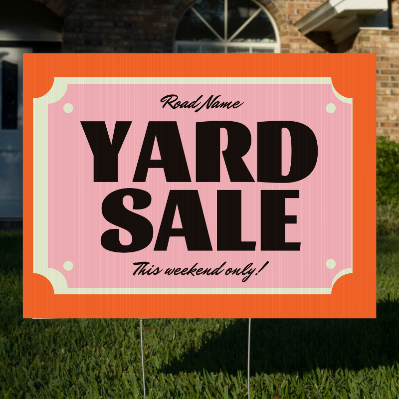 Customize Me: Yard Sale - Personalized Horizontal Yard Sign