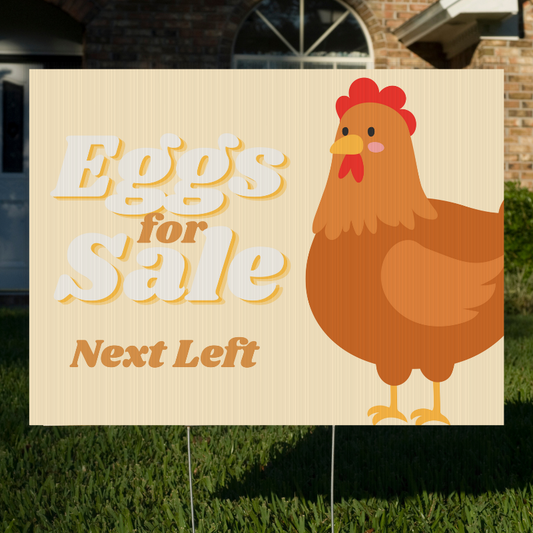 Customize Me: Eggs for Sale 2- Personalized Horizontal Yard Sign